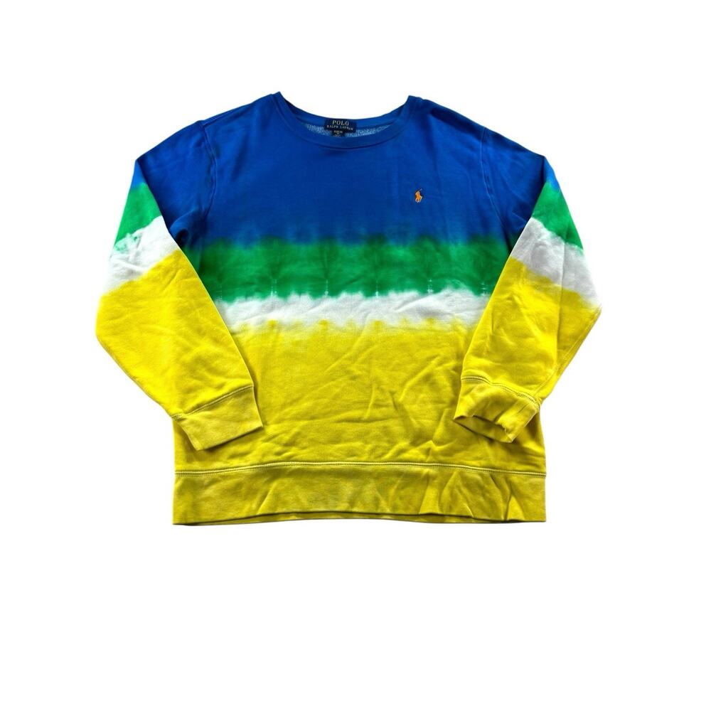 Polo Ralph Lauren Dip-Dye Sweatshirt Boys Size XL (18-20) Ombre Tie Dye Retro